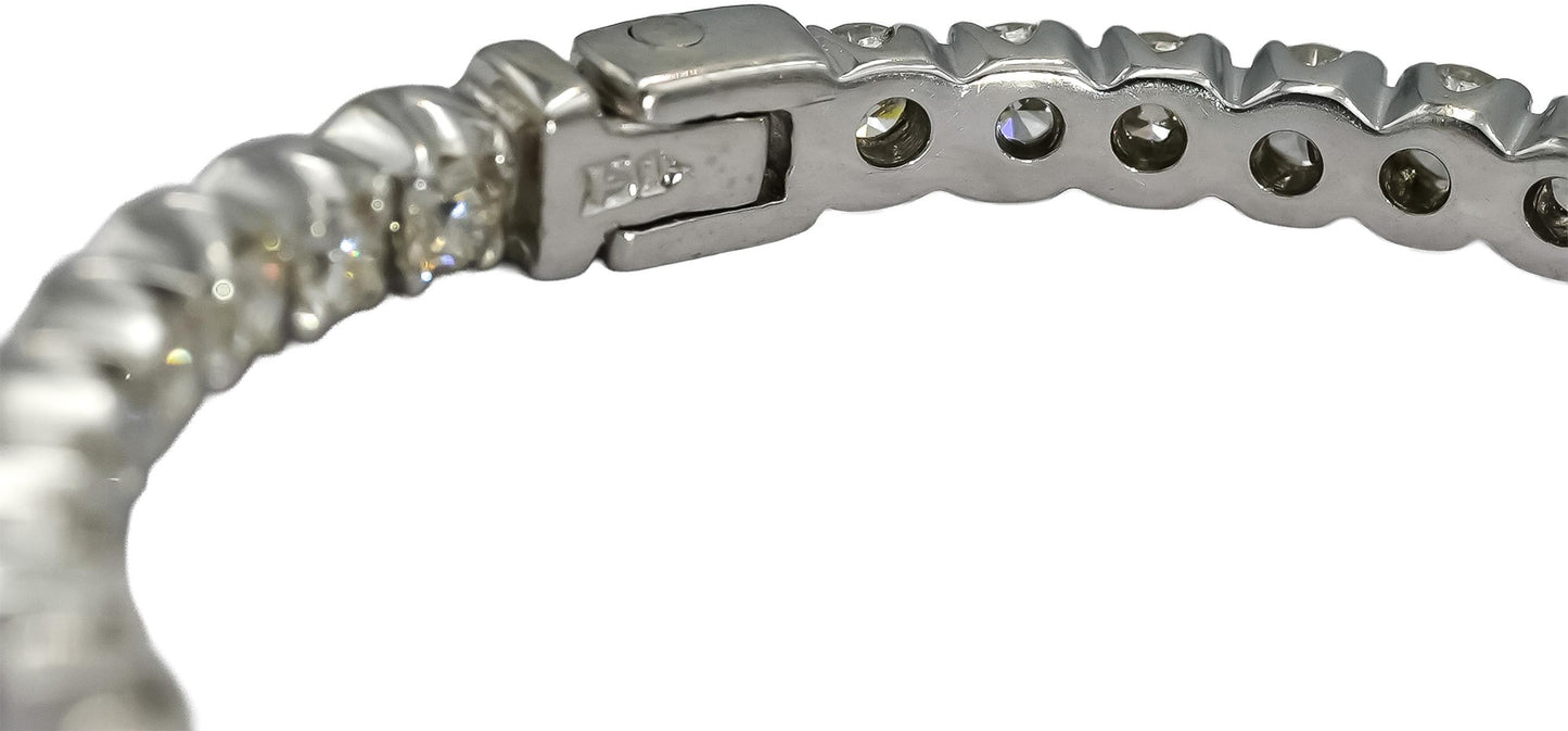 18k White Gold VS Round Diamond Inside Out Hoop Earrings 2.0CT