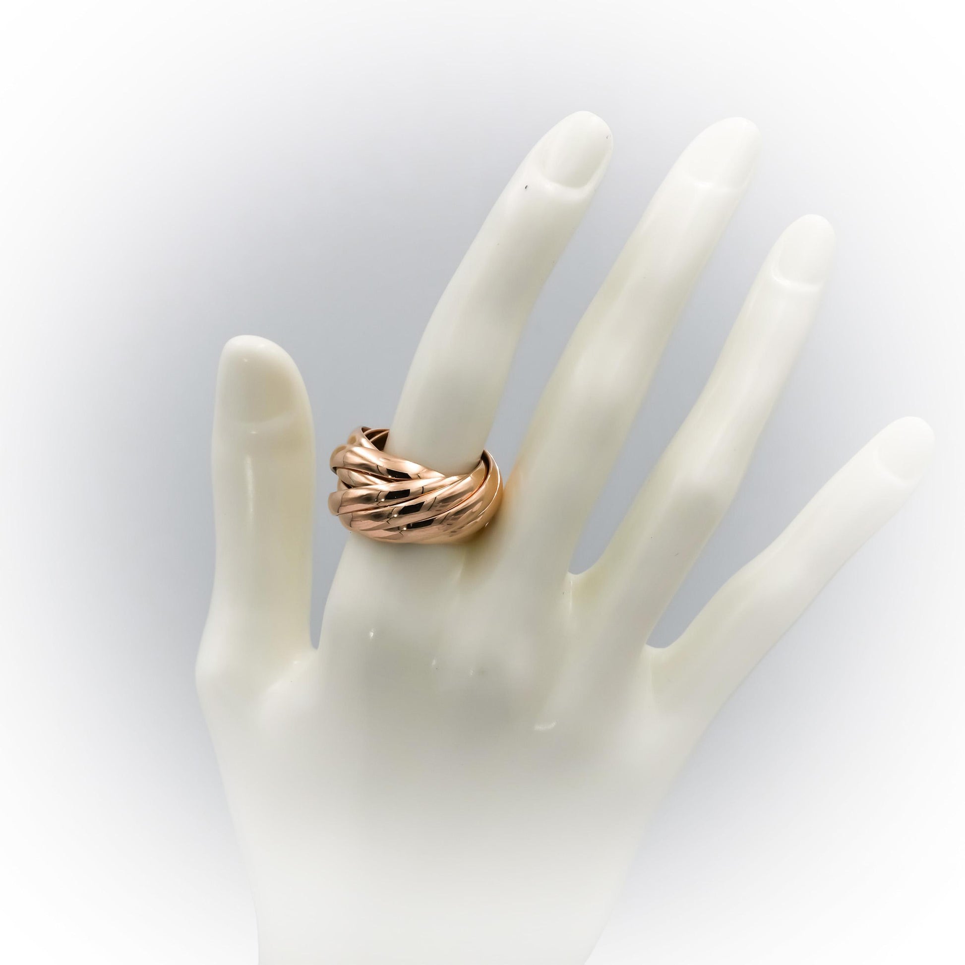 TIFFANY & CO. 18k Gold Paloma Picasso Melody Interlocking Band Ring Size 7.25