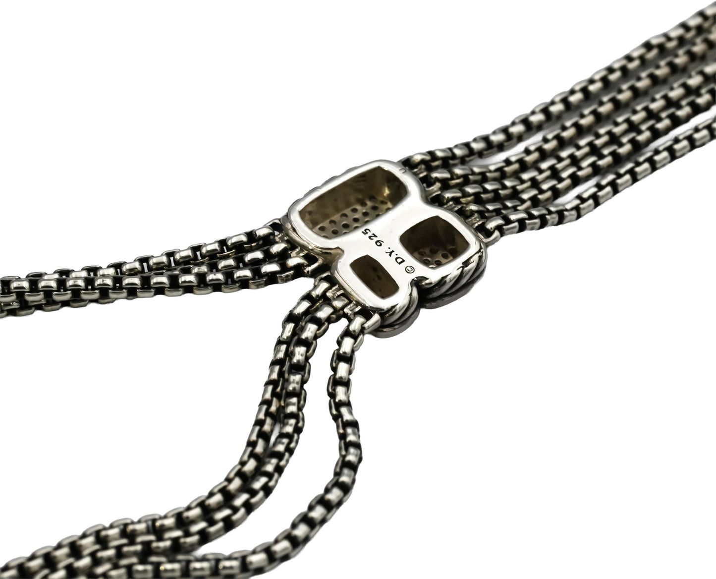 DAVID YURMAN Sterling Silver Diamond Confetti Lariat-Style Necklace 0.10CT