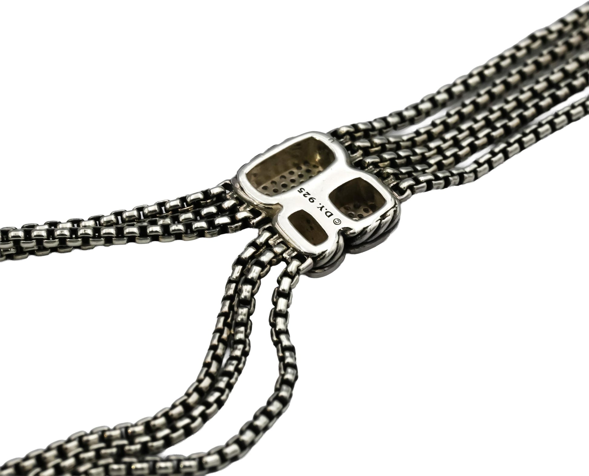 DAVID YURMAN Sterling Silver Diamond Confetti Lariat-Style Necklace 0.10CT