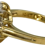 10k Yellow Gold Diamond and Amethyst Halo Cocktail Ring 1.25CT Size 6