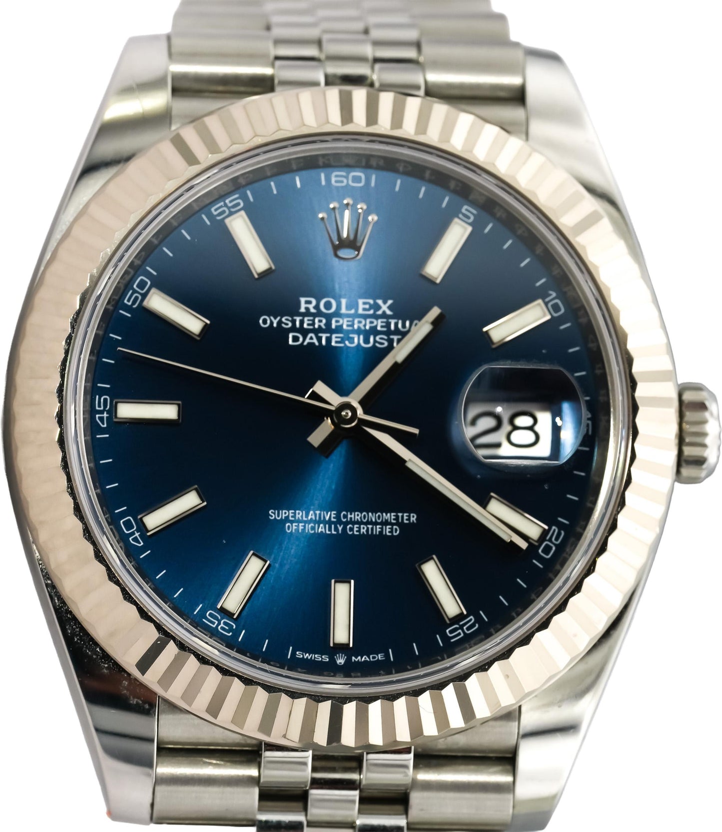 ROLEX Stainless Steel 18k Gold Datejust 41 Automatic Watch Ref. 126344 w/ Papers