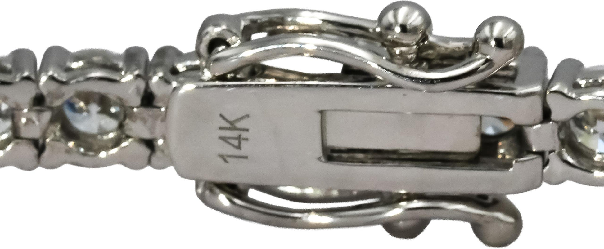 14k White Gold VS Round Lab-Grown Diamond Tennis Bracelet 7.16CT
