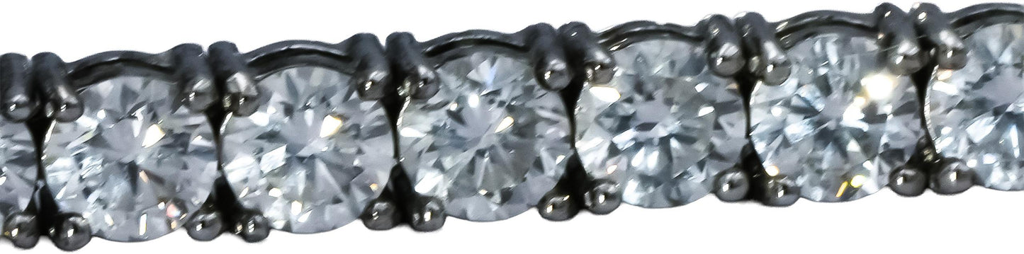 14k White Gold VS Round Lab-Grown Diamond Tennis Bracelet 5.72CT 55 Pieces