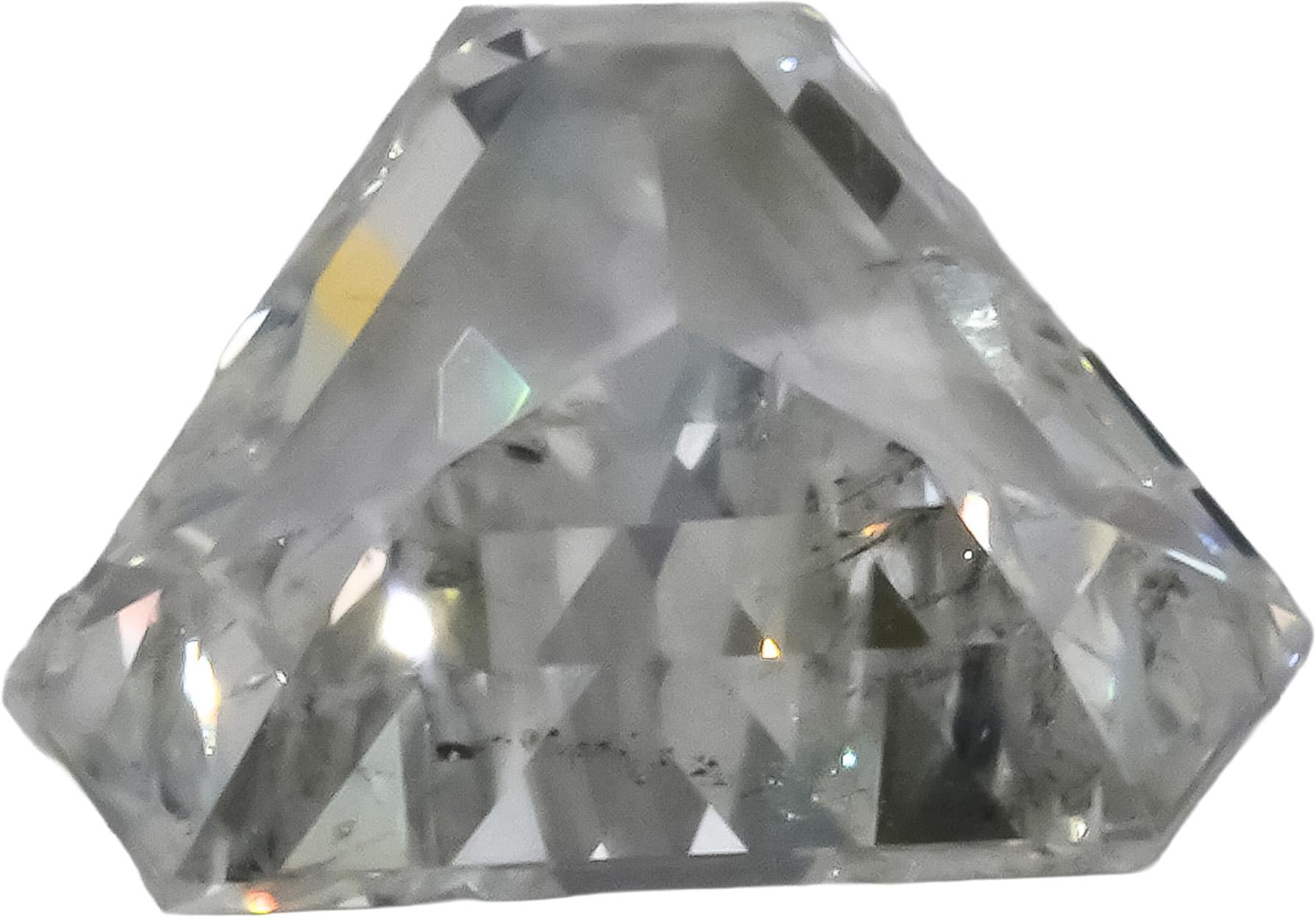 GIA SI2/F Cut Cornered Trillion Step Cut Natural Diamond Loose Stone 2.07CT