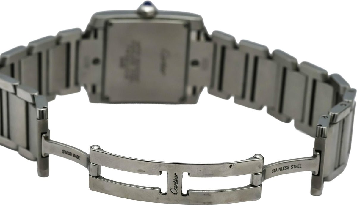 CARTIER Stainless Steel Tank Francaise 25mm Quartz Watch w/ Date Ref 2465