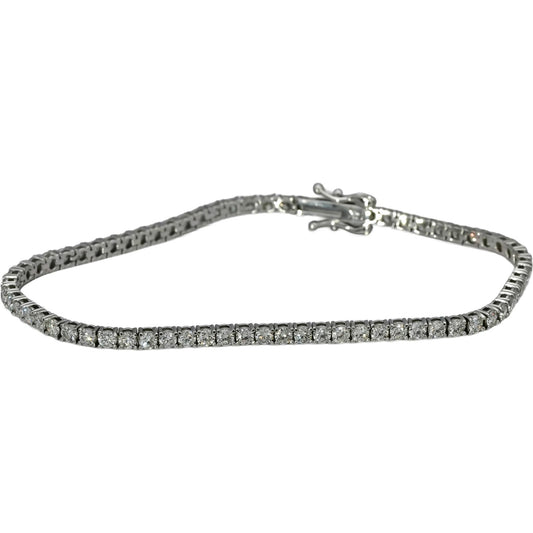 14k White Gold VS Round Diamond Tennis Bracelet 3.51CT