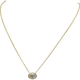 IGI 14k Yellow Gold VS1/G Lab-Grown Oval Diamond Pendant Necklace 2.35CT