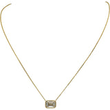 IGI 14k Yellow Gold VS1/G Emerald Cut Lab-Grown Diamond Pendant Necklace 2.60CT