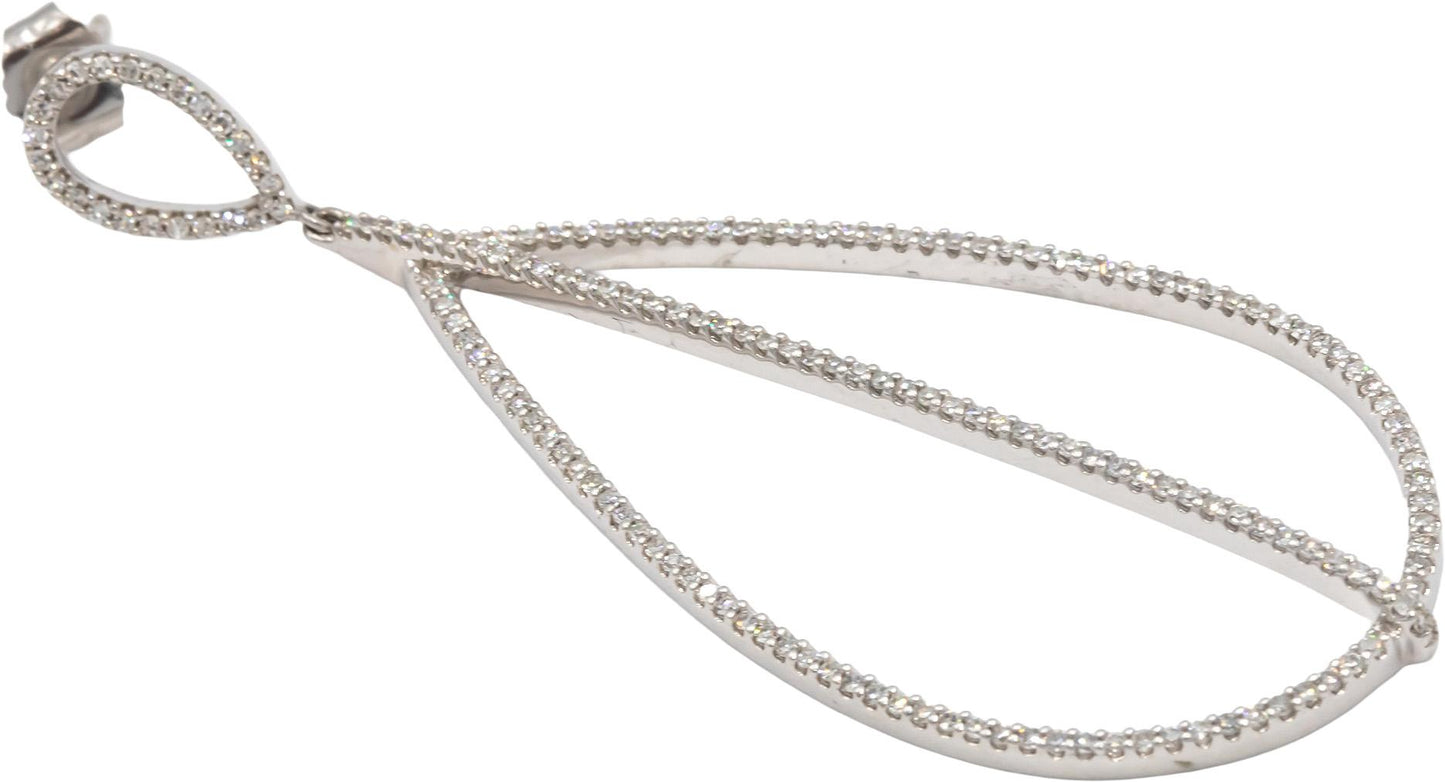 VERA WANG LOVE 10k 1.0CT Diamond Hot Air Balloon Style Dangle Earrings