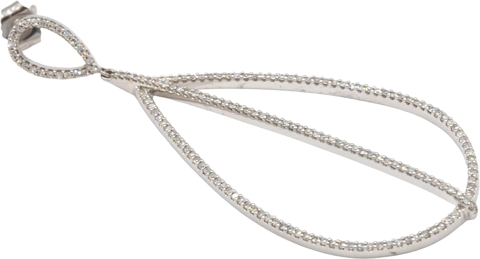 VERA WANG LOVE 10k 1.0CT Diamond Hot Air Balloon Style Dangle Earrings