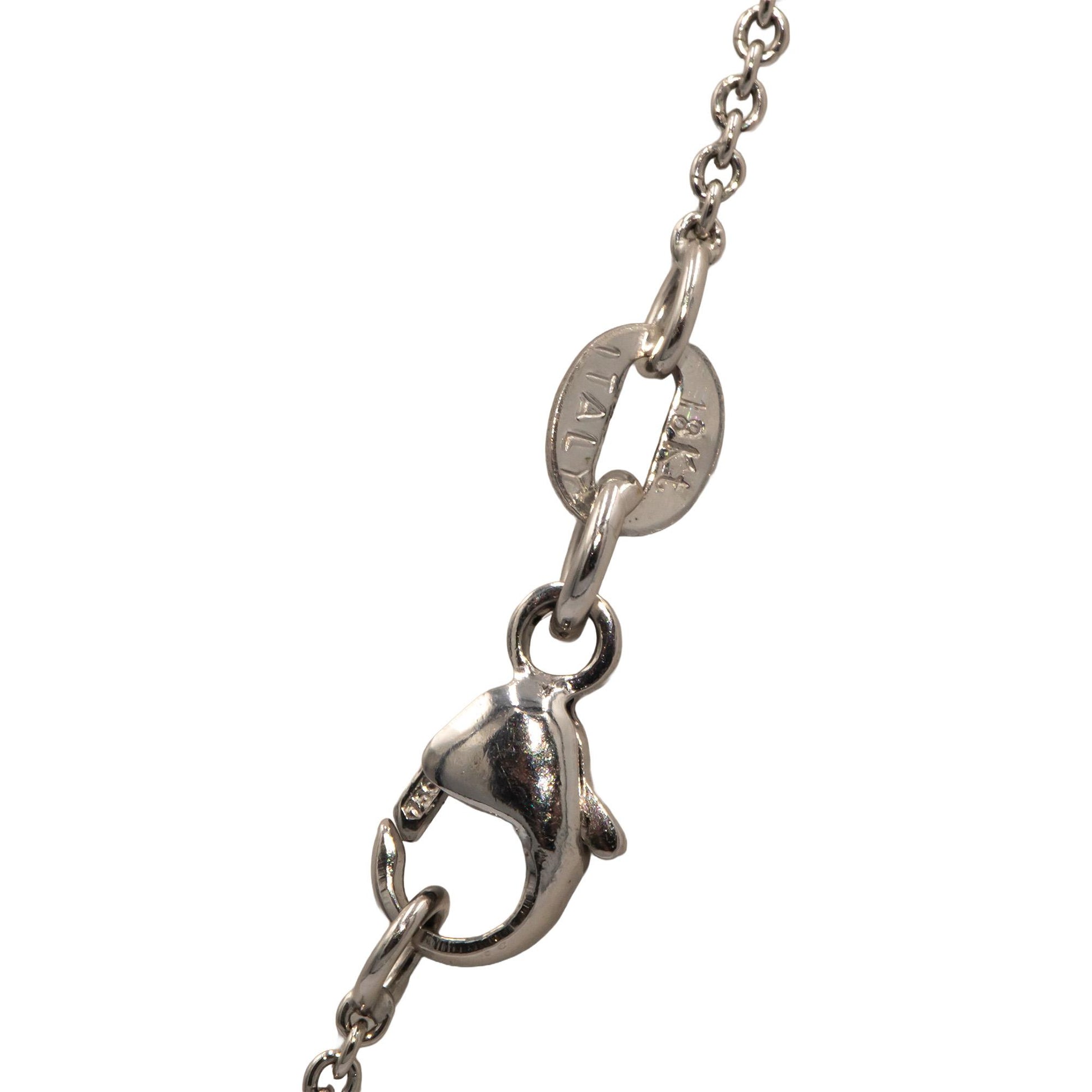 18k & 14kt White Gold 1.43CT Diamond By The Yard Chain Necklace