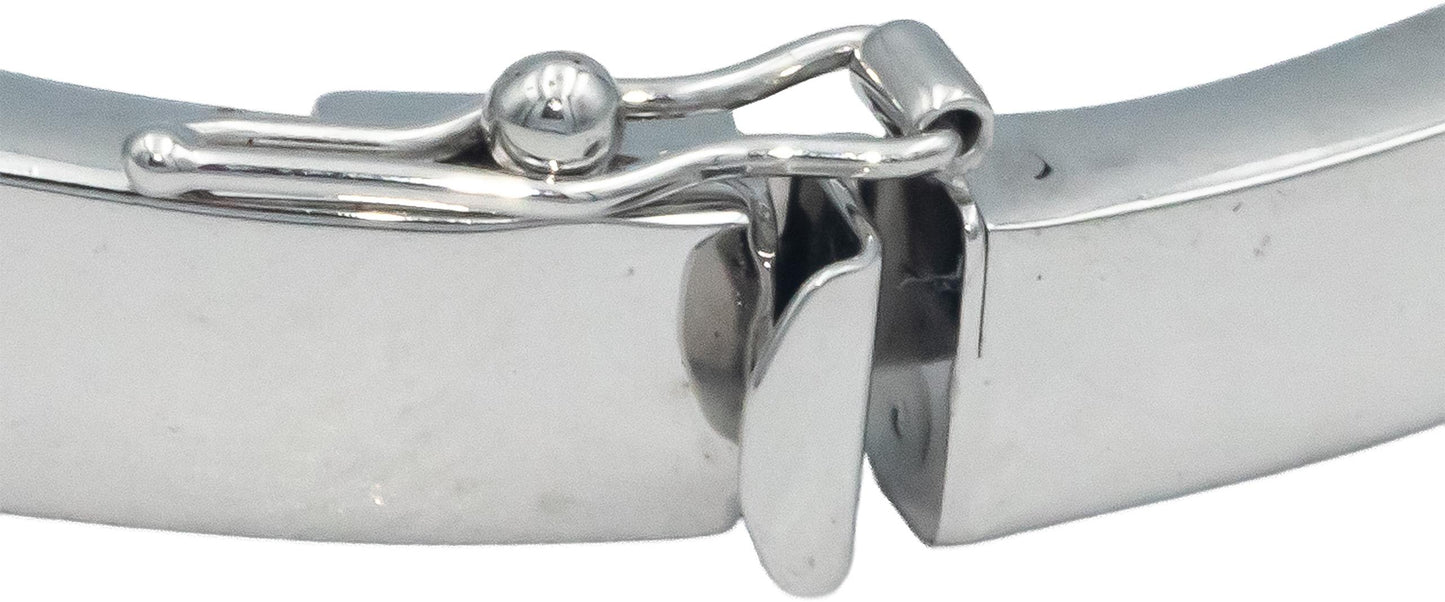 14k White Gold Round Diamond Cluster Bangle Bracelet 1.85CT