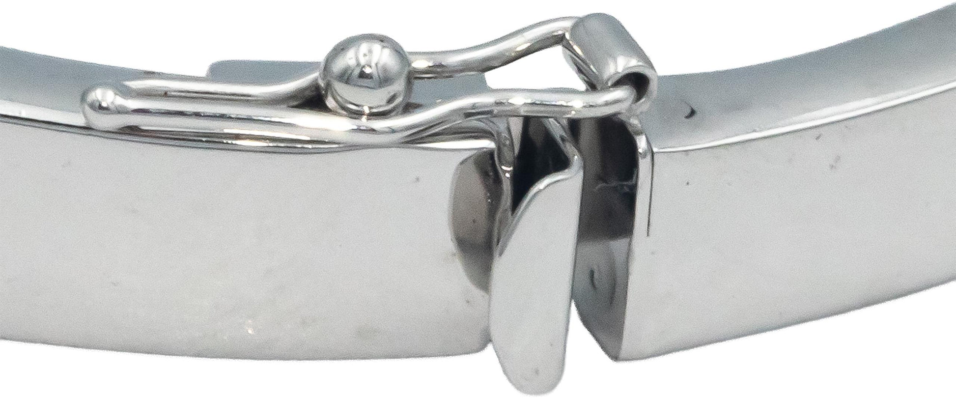 14k White Gold Round Diamond Cluster Bangle Bracelet 1.85CT