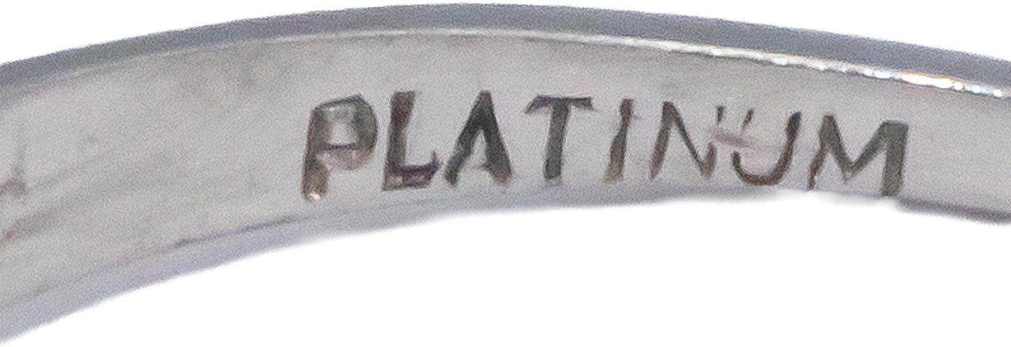 Vintage Antique Platinum 0.60CT Diamond Ring Size 7 w/ .55CT Old Euro Cut Center