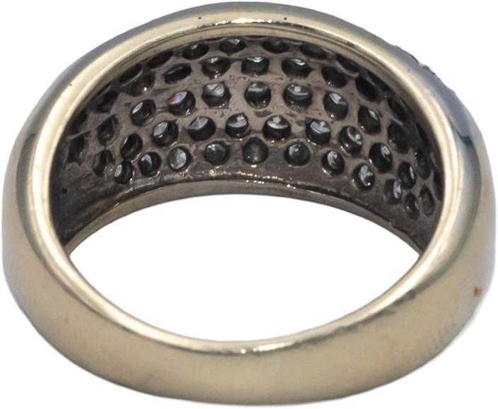 14k White Gold 1.0CT Diamond Cluster Cocktail Ring Size 6