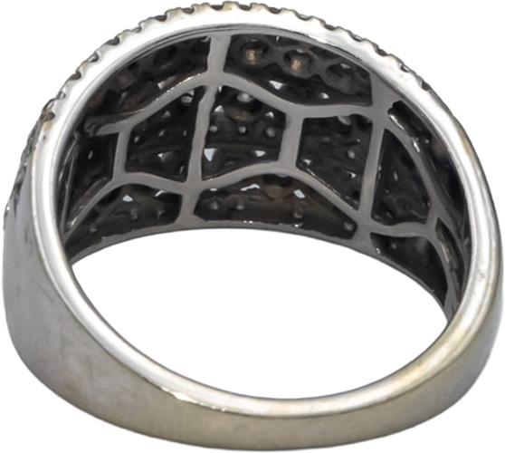 10k White Gold 0.50CT Round Cut Diamond Wide Band Ring Size 7