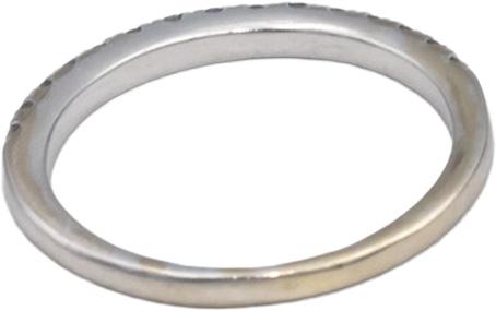 14k White Gold 0.25CT Round Cut Diamond Anniversary Band Ring Size 6.25