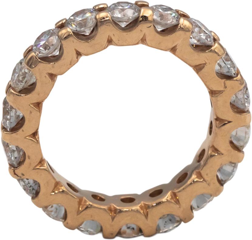 14k Rose Gold Round Diamond Eternity Band Ring 2.79CT Size 5