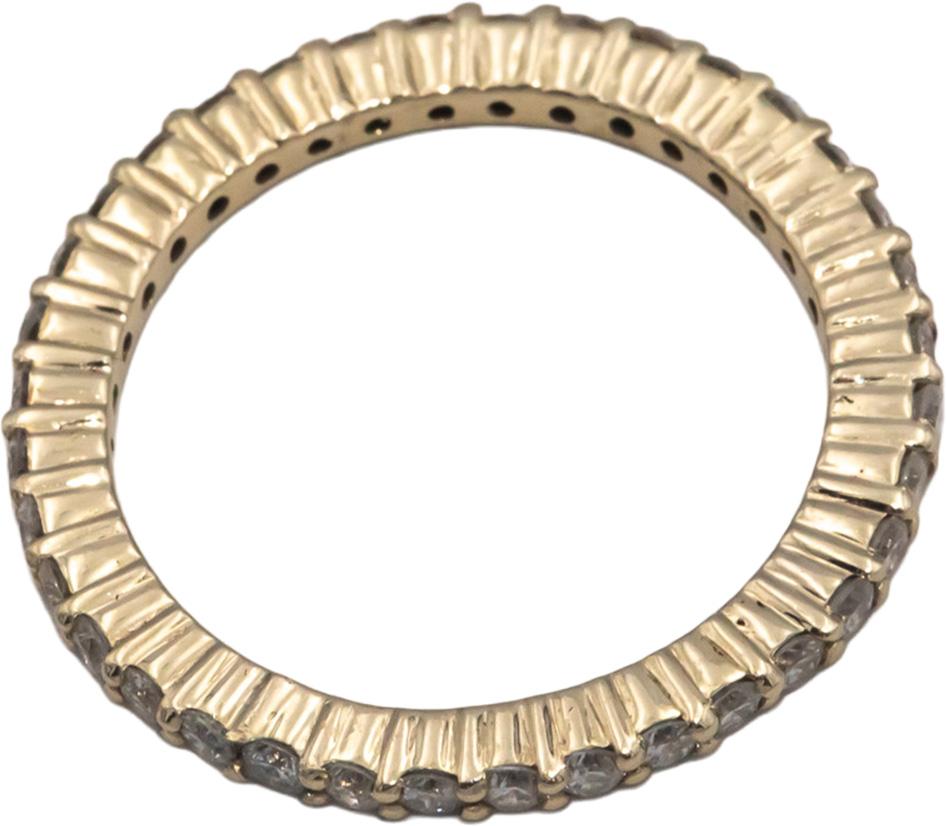 18k Yellow Gold 0.77CT Round Cut Diamond Eternity Band Ring Size 6
