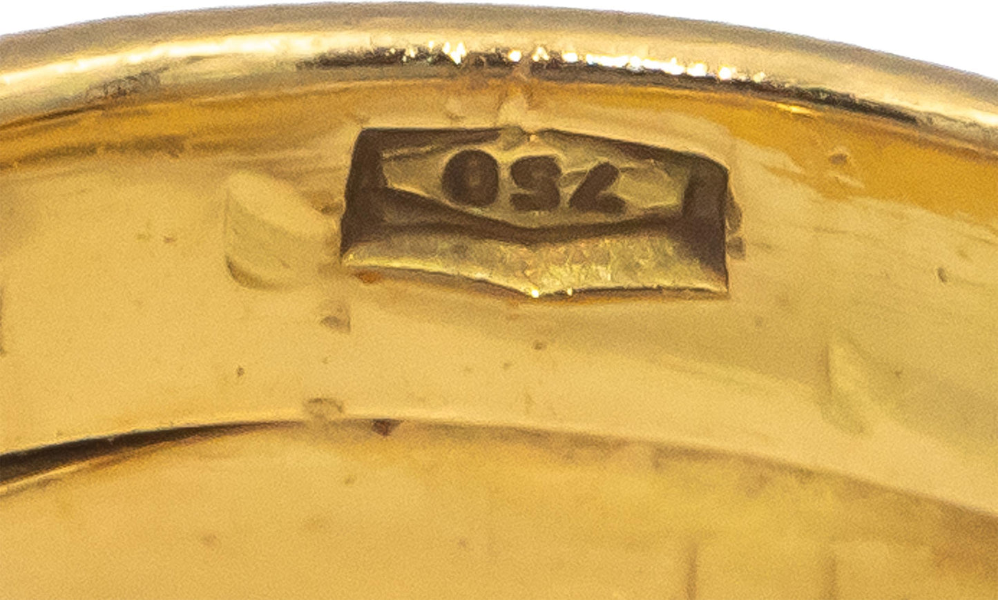 18k Yellow Gold 0.05CT Round Cut Diamond Snake Ring Size 2.5