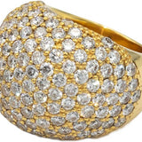 14k Yellow Gold Round Cut Lab Grown Cluster Pave Dome Ring 8.0CT Size 7.75