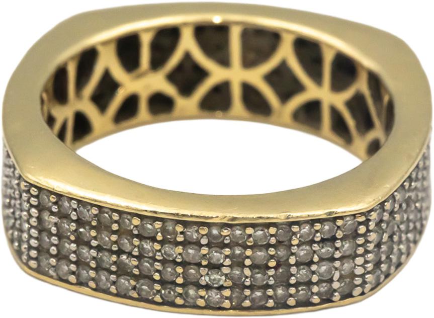 14k Yellow Gold 1.0CT Round Cut Diamond Pave Men's Eternity Band Ring Size 8