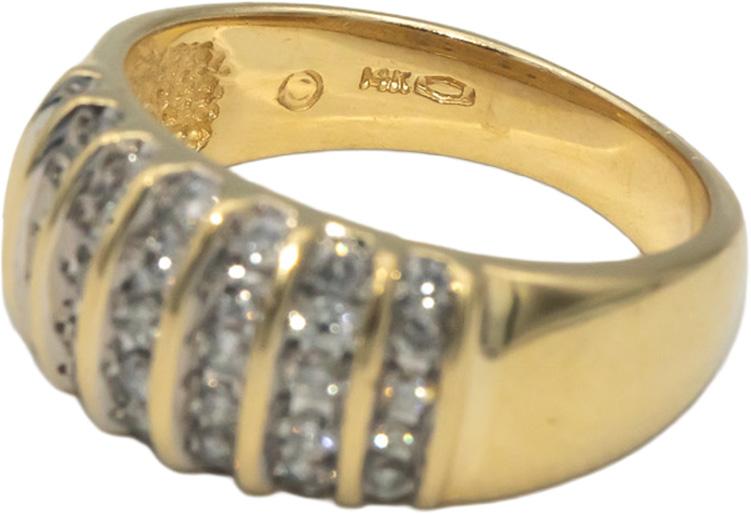 14k Yellow Gold 0.50CT Round Cut Diamond Band Ring Size 6.5