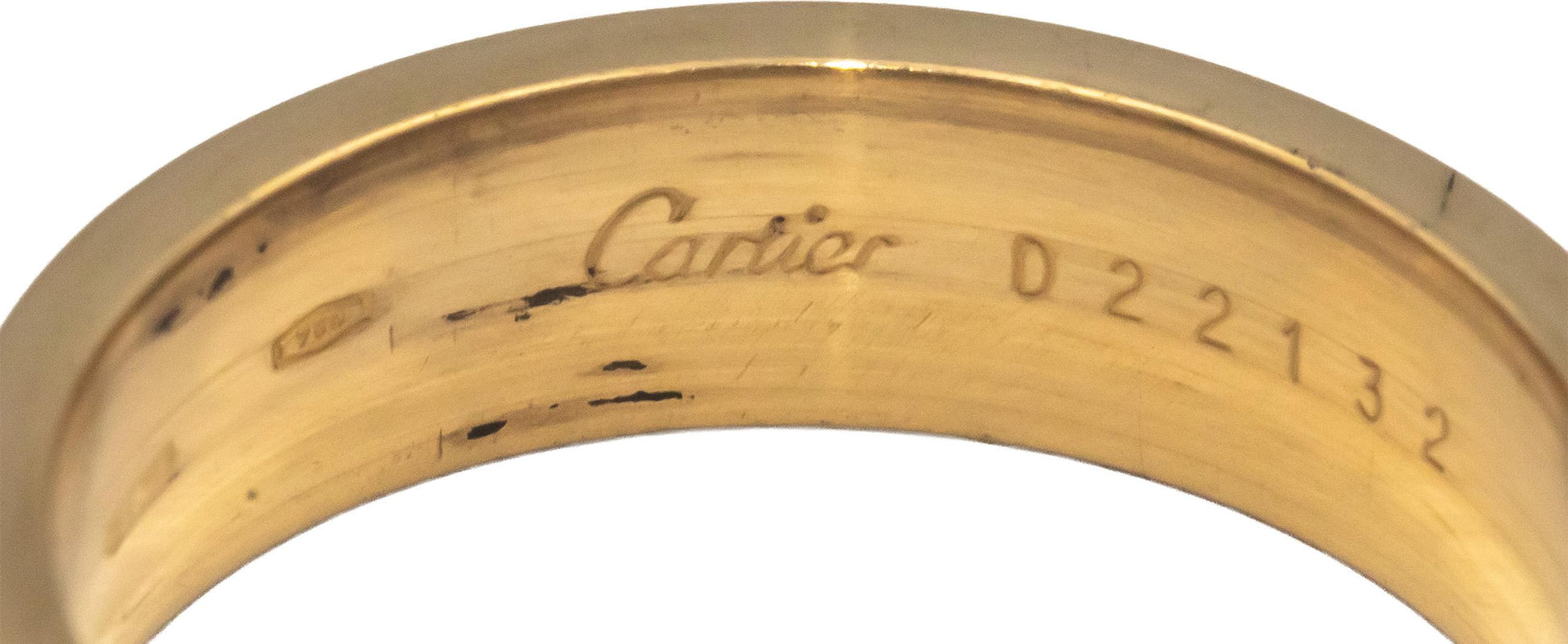 CARTIER 18k Yellow Gold Love Screw Motif Ring 6mm Wide Size 10.5 Euro 63