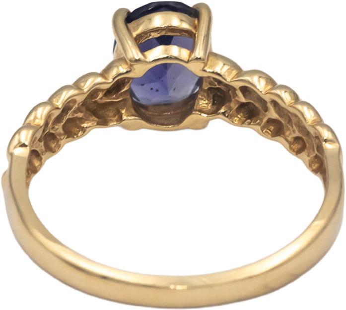 10k Yellow Gold 1.50CT Oval Cut Amethyst Solitaire Cocktail Ring Size 7