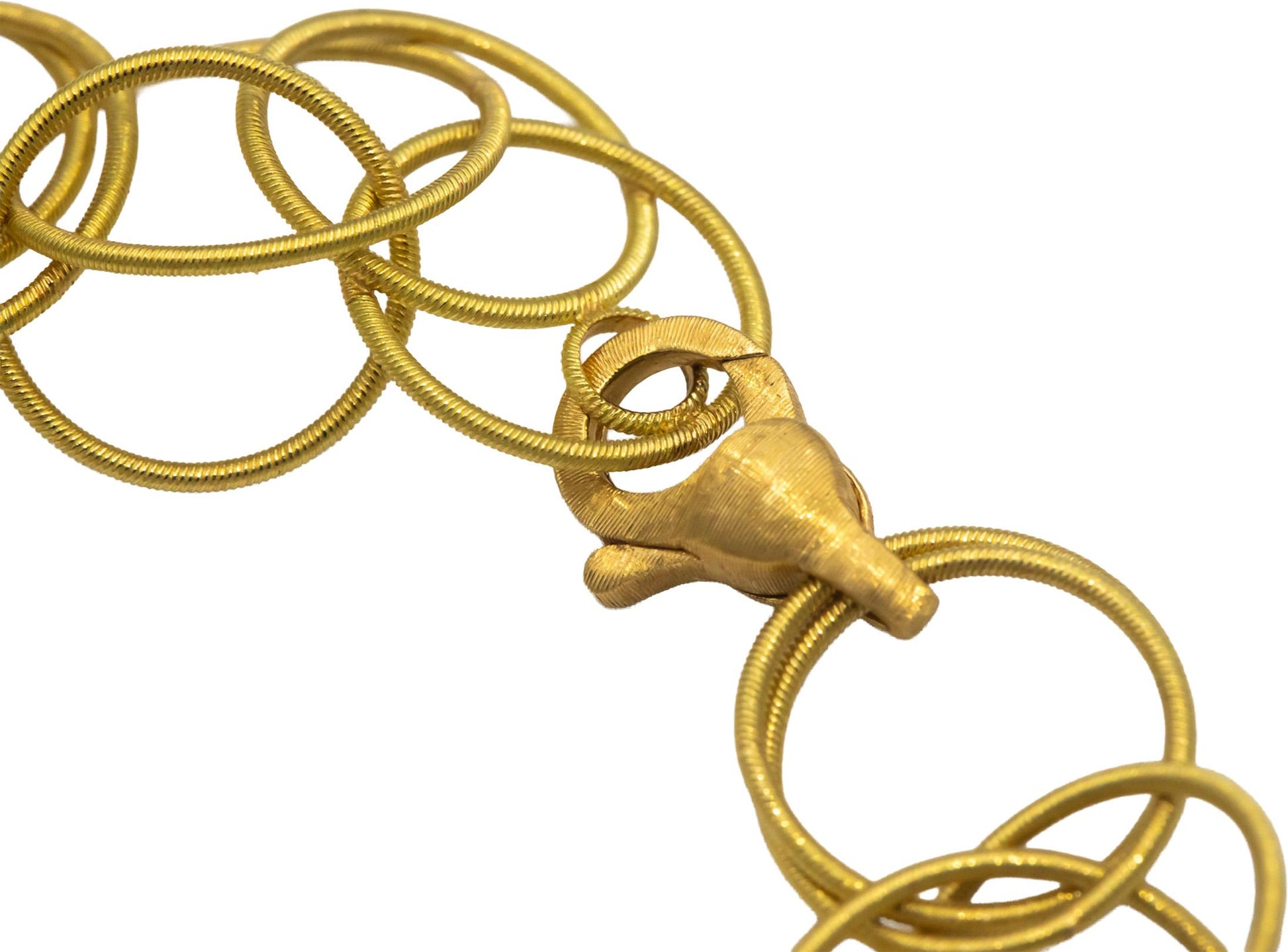 BUCCELLATI 18k Yellow Gold Jewelry Hawaii Collection Link Bracelet