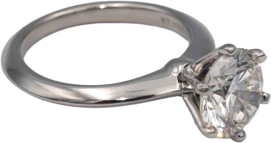 TIFFANY & CO. Platinum VS1/I Diamond Engagement Ring 2.22CT w/ Papers $56,500