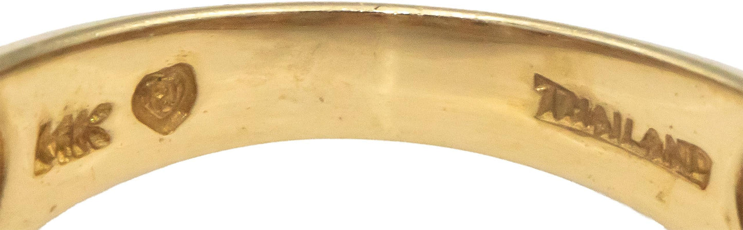 14k Yellow Gold 1.20CT Diamond Ruby Emerald Sapphire Cocktail Ring Size 7