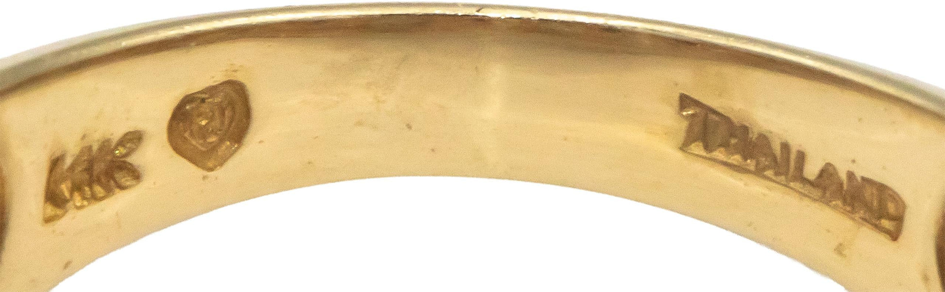 14k Yellow Gold 1.20CT Diamond Ruby Emerald Sapphire Cocktail Ring Size 7