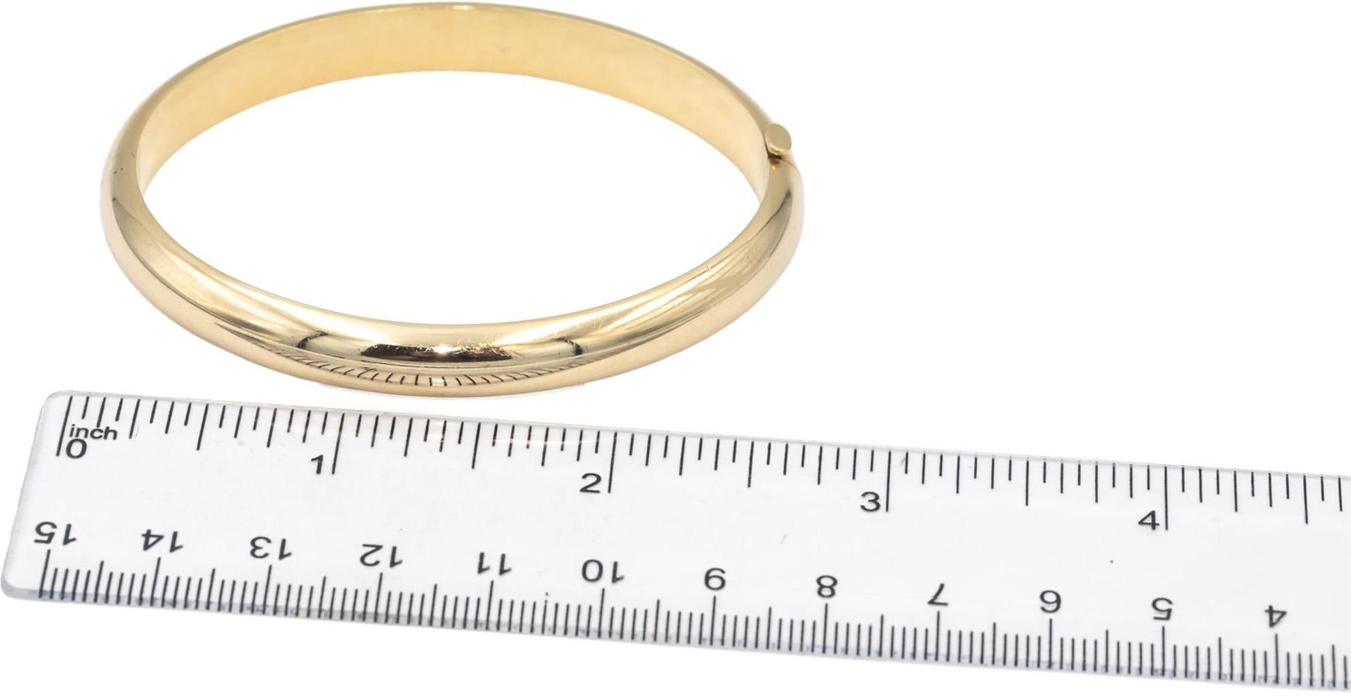 TIFFANY & CO. Vintage 14k Yellow Gold Bangle Bracelet Size Extra Large
