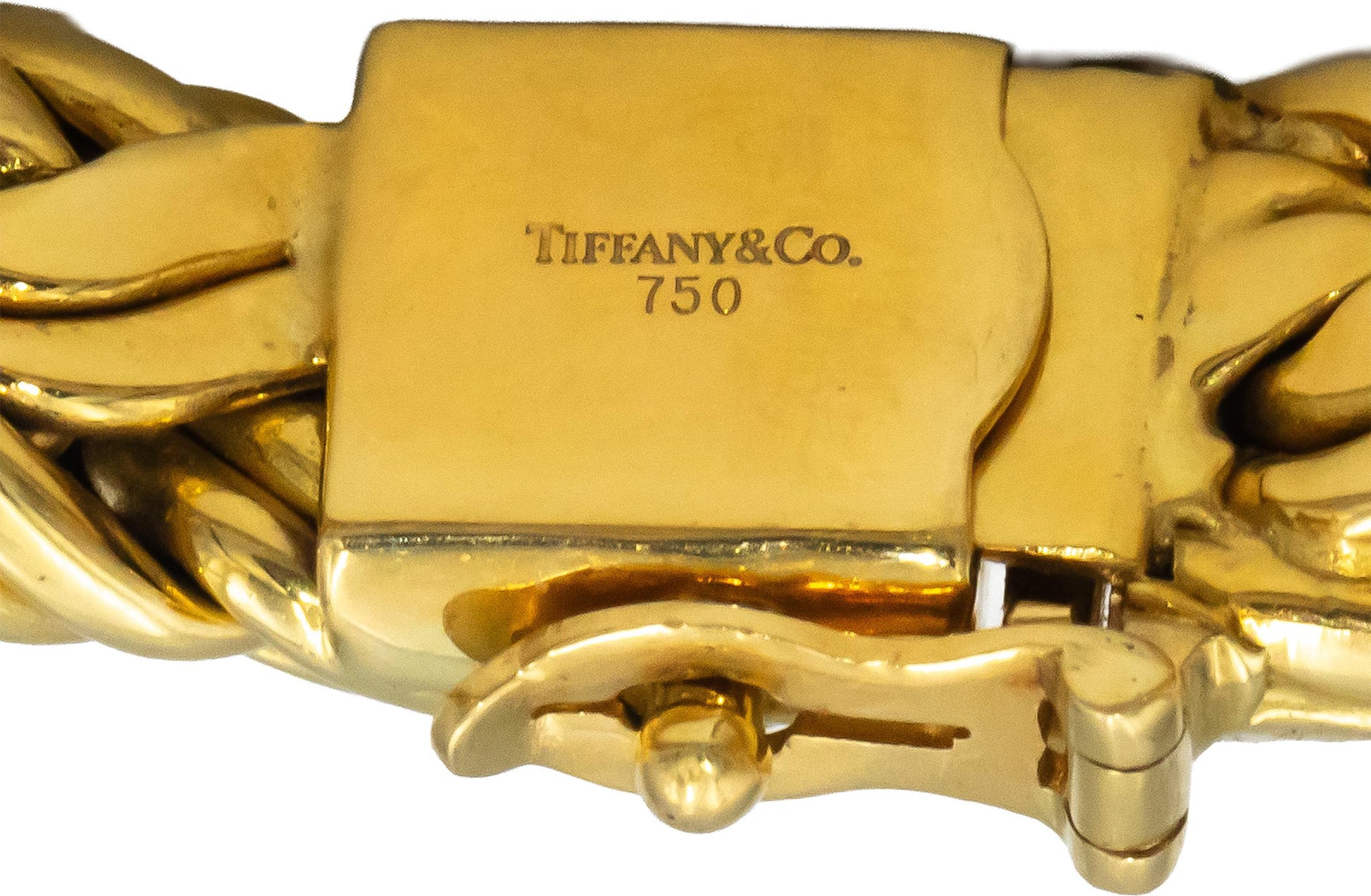 TIFFANY & CO. 18k Yellow Gold Byzantine Woven Chain Bracelet
