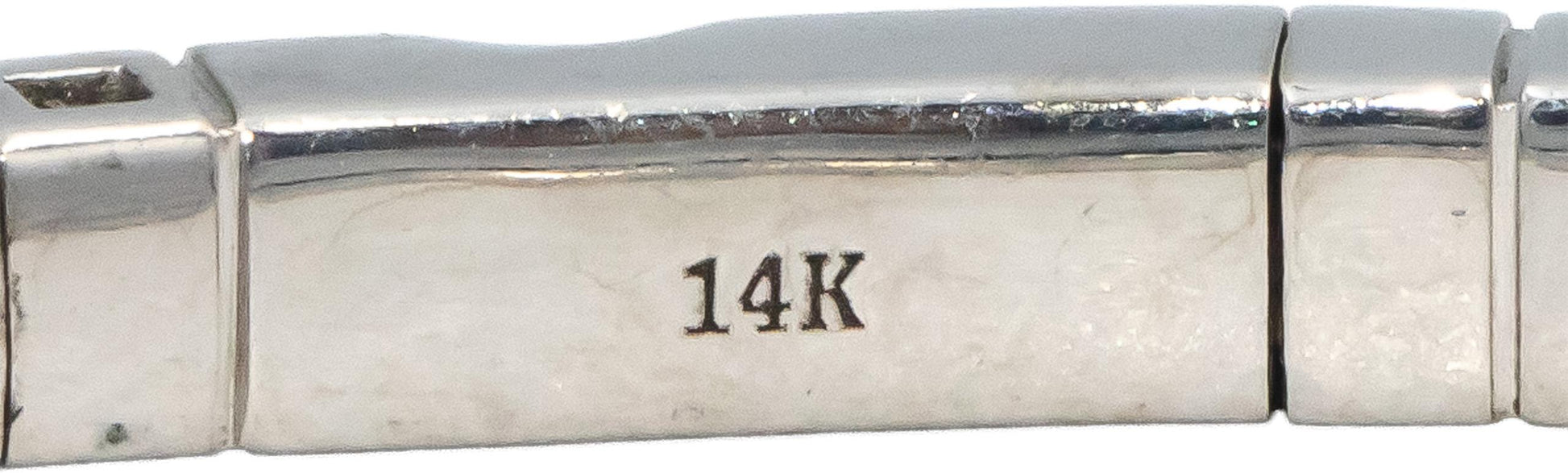 14k White Gold Round Diamond Flexible Bangle Bracelet 4.83CT
