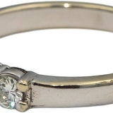 18k White Gold VS Round Diamond Four Stone Band Ring 0.33CT Size 6