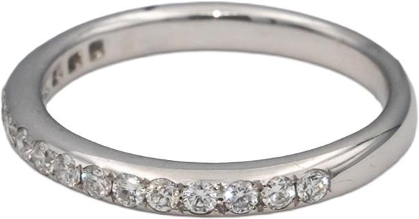 ODELIA 18k White Gold Round Diamond Band Ring 0.33CT Size 6.5