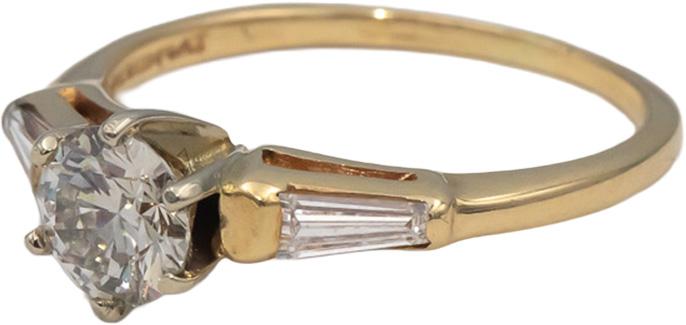 14k Gold & Platinum VS Lab-Grown & Natural Diamond Engagement Ring 0.83CTW