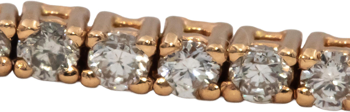 14k Rose Gold Round Diamond Tennis Bracelet 1.70CT
