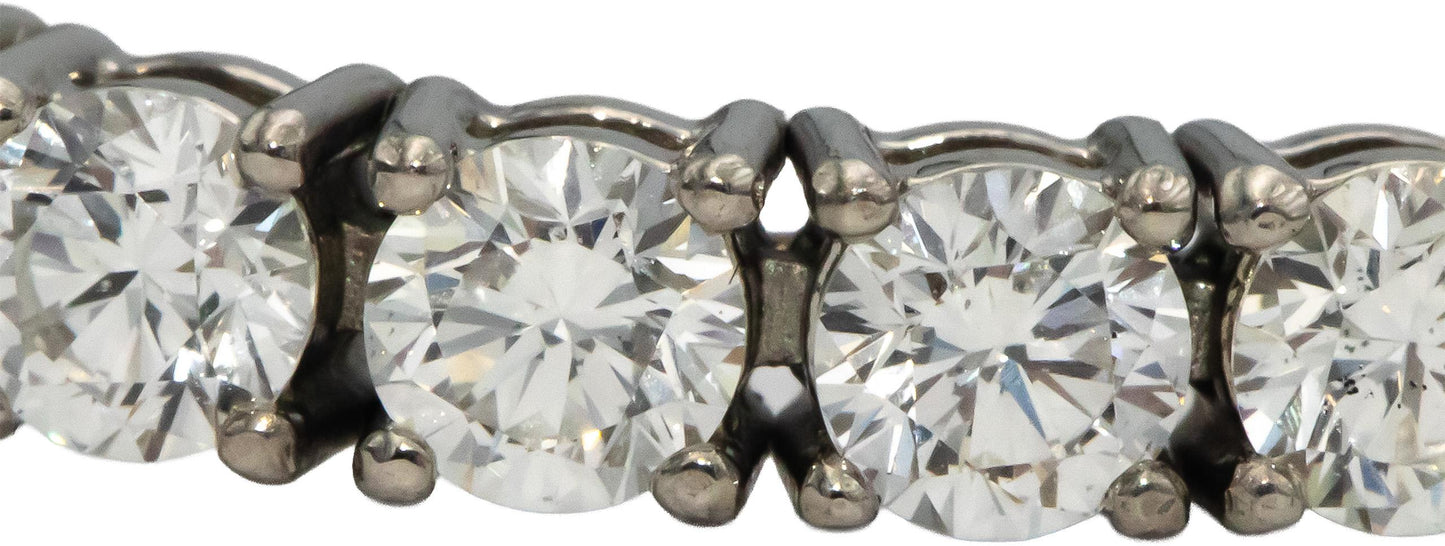 14k White Gold VS Round Diamond Tennis Bracelet 7.45CT