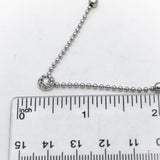 ROBERTO COIN 18k White Gold VS Round Diamond Beaded Necklace 0.10CT