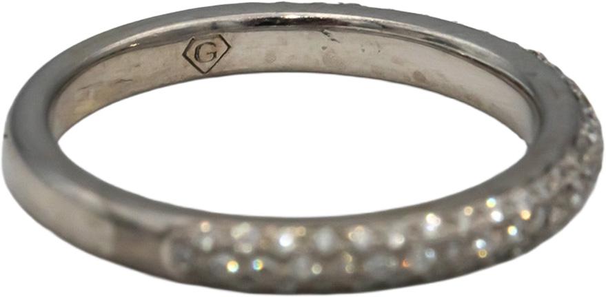 18k White Gold VS Round Diamond Cluster Band Ring 0.25CT Size 4.75