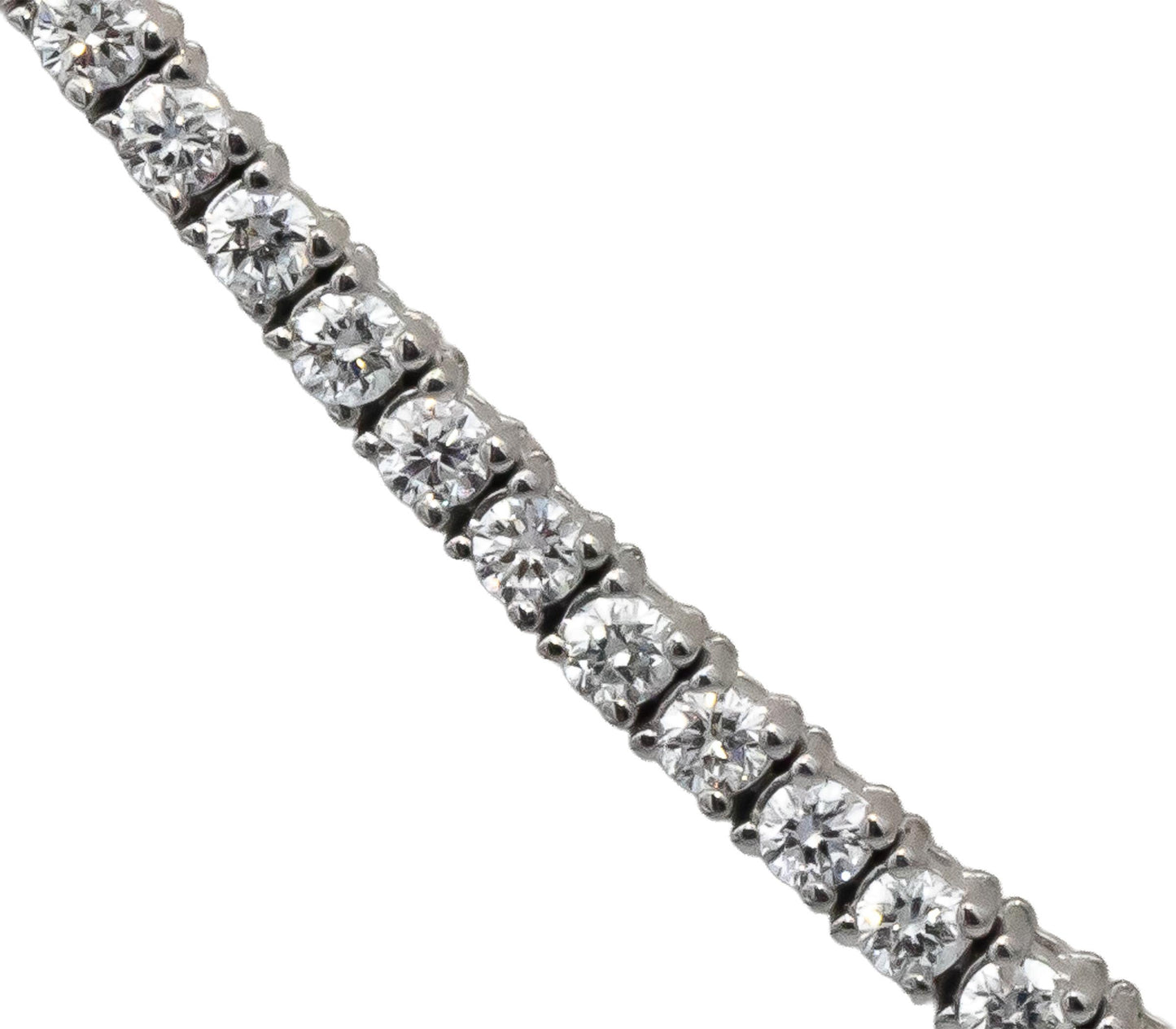 14k White Gold VS Round Diamond Tennis Necklace 5.59CT