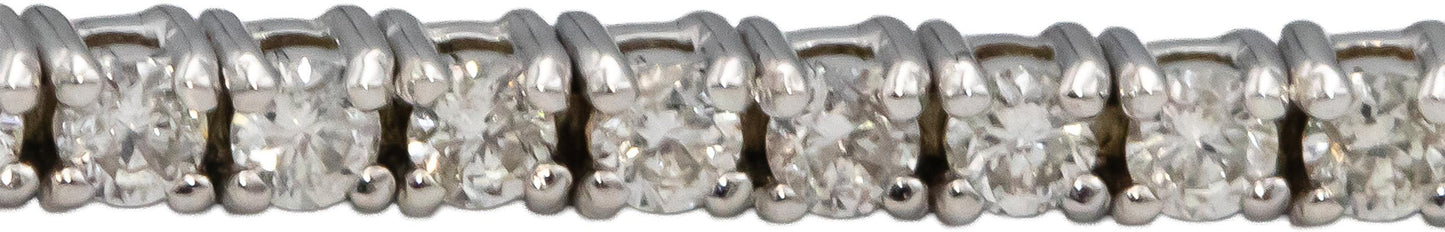 14k White Gold Round Diamond Tennis Bracelet 1.90CT
