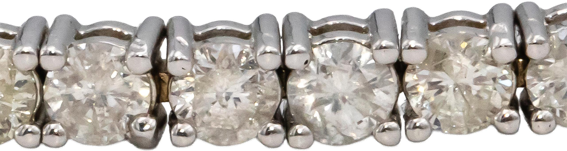14k White Gold Round Diamond Tennis Bracelet 5.49CT