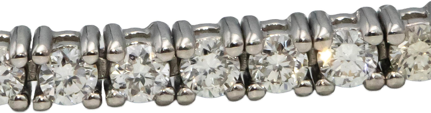 14k White Gold Round Diamond Tennis Bracelet 2.09CT