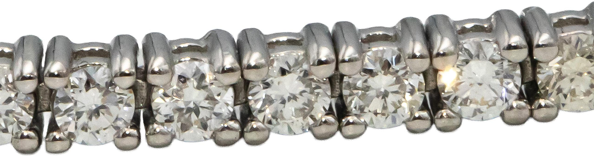 14k White Gold Round Diamond Tennis Bracelet 2.09CT