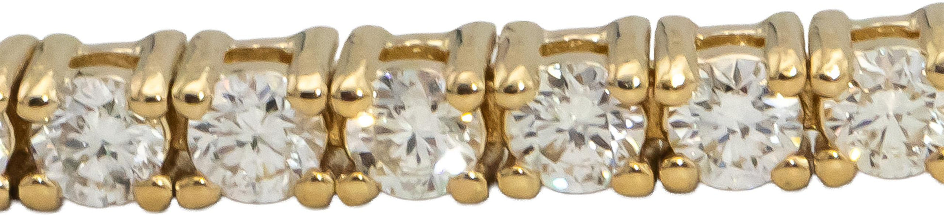 14k Yellow Gold VS Round Diamond Tennis Bracelet 2.25CT